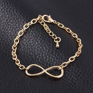 Gold Infinity Bracelet NWOT OS